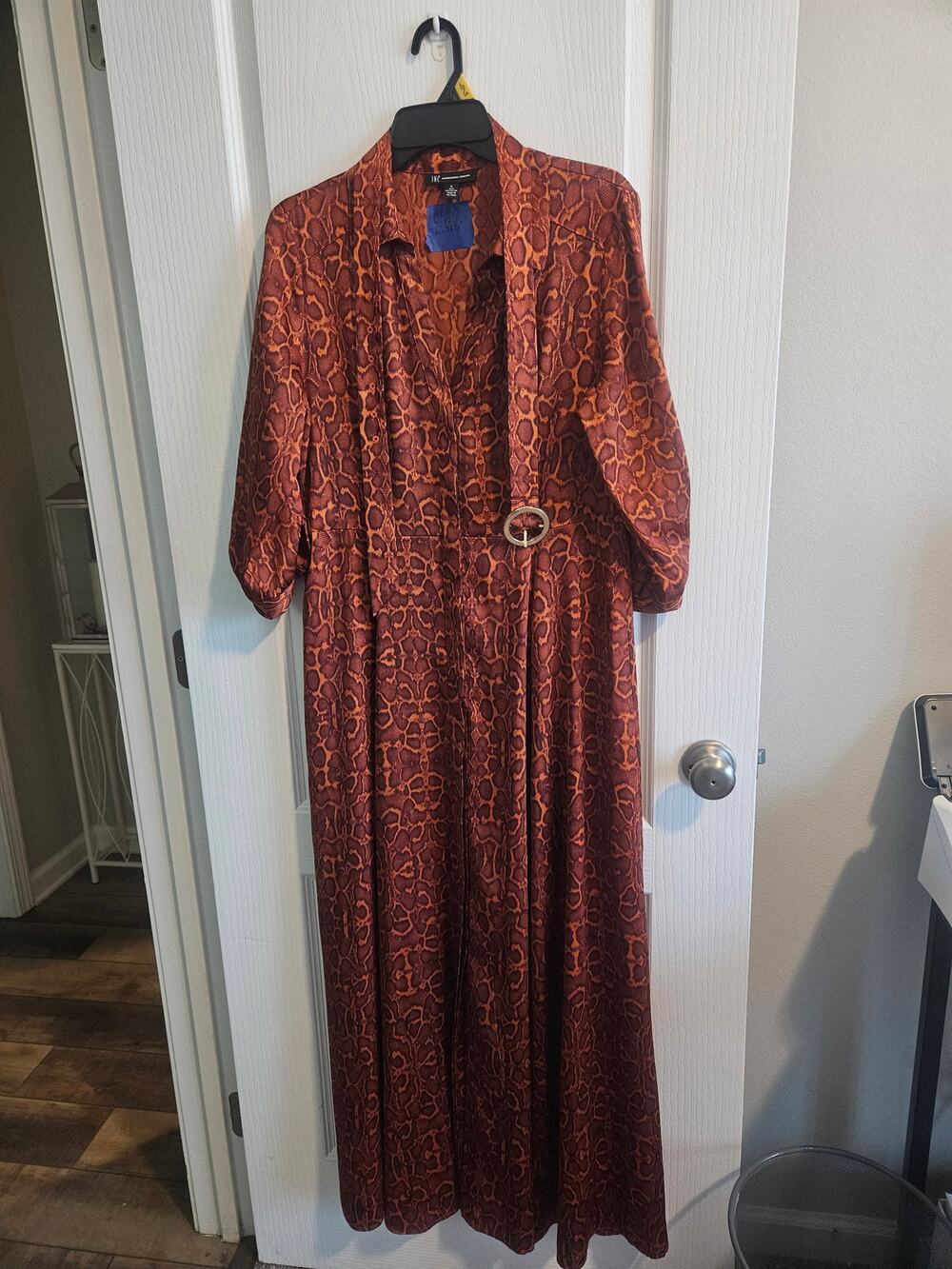 INC International Concepts Women's Snakeskin Print Maxi Dress